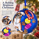 Bulldog Gifts Glass Ball Christmas Ornaments 4 Inches
