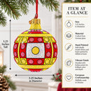 Building Blocks Glass Ball Christmas Ornament 3.25 Inches