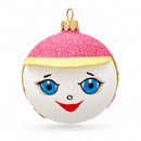 Girl in the Hat Glass Ball Christmas Ornament 3.25 Inches