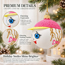 Girl in the Hat Glass Ball Christmas Ornament 3.25 Inches