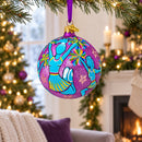 Cheerleaders Team Glass Ball Christmas Ornament 4 Inches