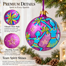 Cheerleaders Team Glass Ball Christmas Ornament 4 Inches