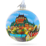Old Quebec City, Canada Glass Ball Christmas Ornament 4 Inches