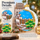 Central High School National Historic Site, Little Rock, Arkansas Glass Ball Christmas Ornament 3.25 Inches