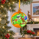 Travel to Australia Glass Ball Christmas Ornament 4 Inches