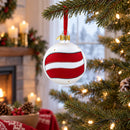 Flag of Latvia Glass Ball Christmas Ornament 3.25 Inches