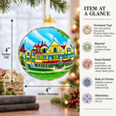 Winchester Mystery House, San Jose, California Glass Ball Christmas Ornament 4 Inches