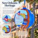 The National WWII Museum, New Orleans, Louisiana Glass Ball Christmas Ornament 4 Inches
