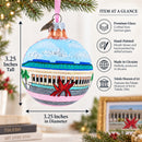 Toledo Museum of Art, Toledo, Ohio Glass Ball Christmas Ornament 3.25 Inches