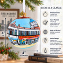 International Civil Rights Center & Museum, Greensboro, North Carolina Glass Ball Christmas Ornament 4 Inches
