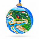 Theme Park at Riviera Maya, Playa del Carmen, Mexico Glass Ball Christmas Ornament 4 Inches