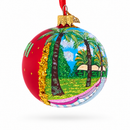 Lincoln Road, Miami, Florida Glass Ball Christmas Ornament 3.25 Inches