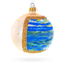 Sunset at the Ocean Painting Glass Ball Christmas Ornament 4 Inches
