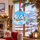 Courchevel Ski Resort, France Glass Ball Christmas Ornament 4 Inches