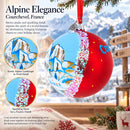 Courchevel Ski Resort, France Glass Ball Christmas Ornament 4 Inches