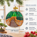 Arashiyama Bamboo Grove, Kyoto, Japan Glass Christmas Ornament