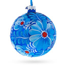 Aster Flowers Glass Ball Ornament