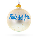 Skyline of Philadelphia, Pennsylvania Glass Ball Christmas Ornament 3.25 Inches