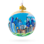 Skyline of Philadelphia, Pennsylvania Glass Ball Christmas Ornament 3.25 Inches