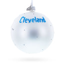 Cityscape of Cleveland, Ohio Glass Ball Christmas Ornament