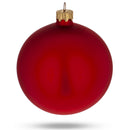 Set of 6 Matte Red Glass Ball Christmas Ornaments 3.25 Inches