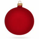 Set of 4 Red Matte Glass Ball Christmas Ornaments 4 Inches (013)
