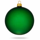 Set of 6 Translucent Green Glass Ball Christmas Ornaments (028)