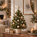 Set of 6 Translucent Glossy Ivory Glass Ball Christmas Ornaments 2. (027)