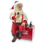 Kurt Adler - Coca-Cola Santa on Cooler 10 1/2-Inch Statue