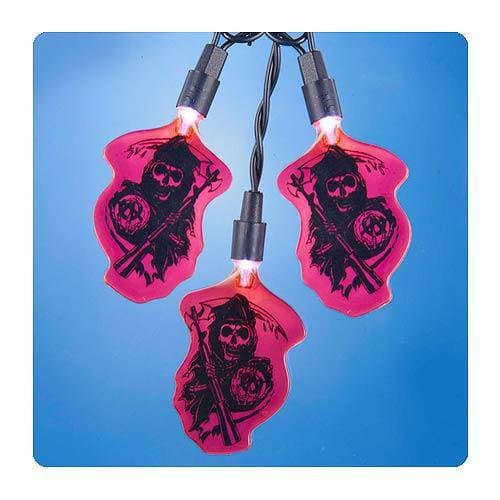 Kurt Adler - Sons of Anarchy Grim Reaper Red Christmas Lights