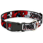 Plastic Clip Collar - SPIDER-MAN Action Poses/Comic Scenes White/Black/Red