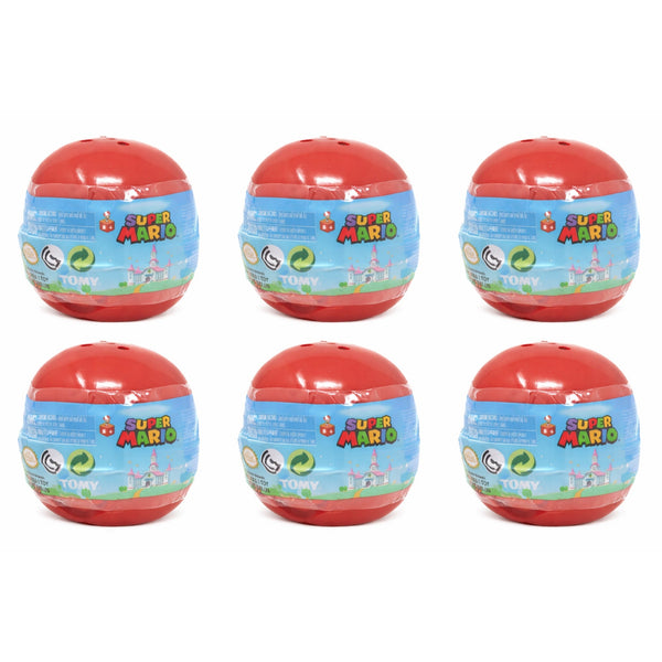Assortment of 6 Super Mario Buildable Figures Mystery Collectible Capsules
