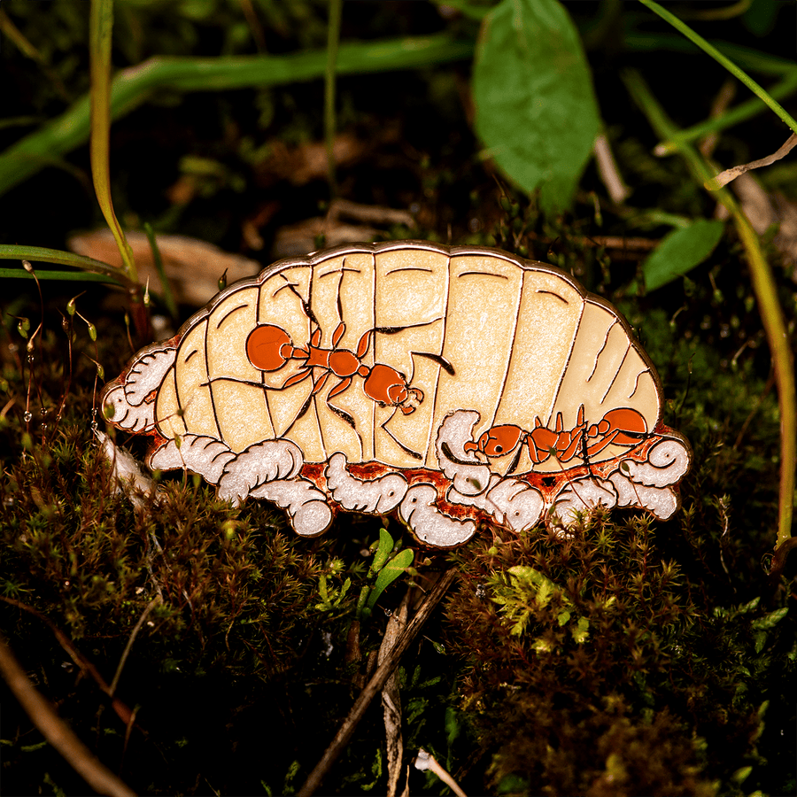 Large Blue Caterpillar Enamel Pin