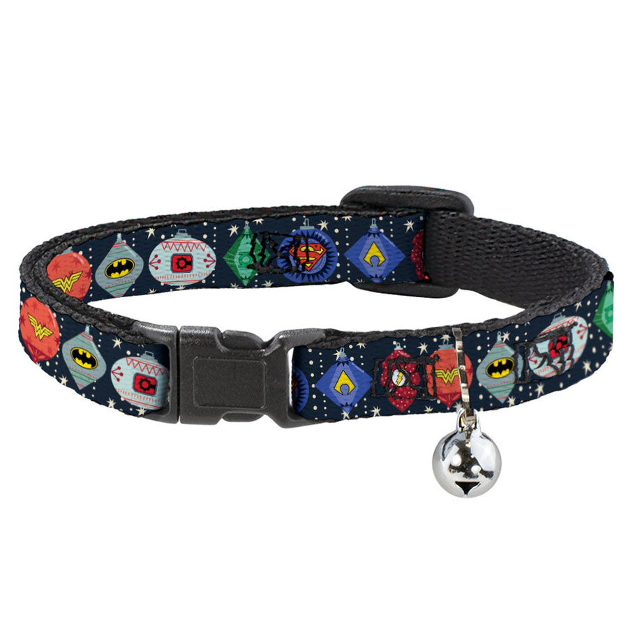 Cat Collar Breakaway with Bell - DC Comics Justice League Holiday Ornament Icons and Stars