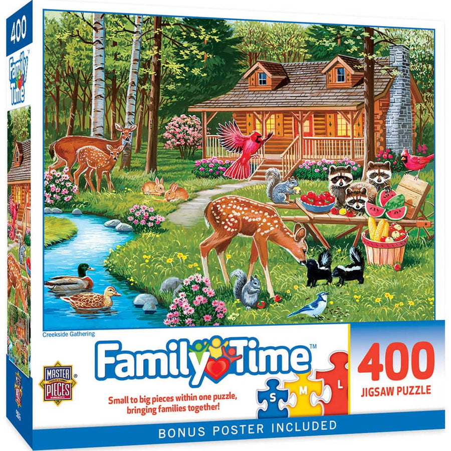 Family Time - Creekside Gathering 400 Piece Jigsaw Puzzle