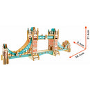 London Tower Bridge Model Kit - Wooden Laser-Cut 3D Puzzle (105 Pcs)
