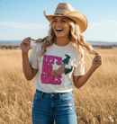 Let's Ho Girls Christmas Glitter Patch Tee