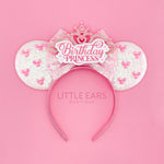 Pink Birthday Princess Mickey Ears
