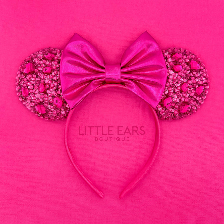 Hot Pink Sparkle Mickey Ears