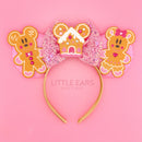 Light Up Pink Ginger Christmas Ears