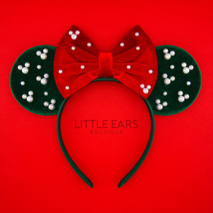 Forest & Red Pearls Ears