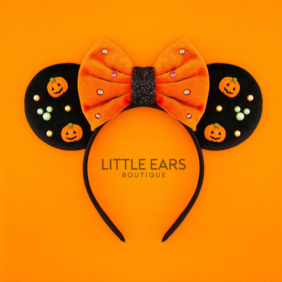 Halloween Pearls Pumpkin Ears