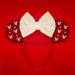 Shiny Christmas Pearls Mickey Ears