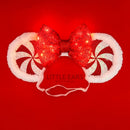 Light Up Candy Cane Elastic Ears