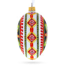 Rhombus Pysanka Glass Egg Ornament 4 Inches