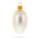 Set of 6 Champagne Mini Glass Egg Ornaments 2.9 Inches