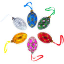 Rhombus Pysanka Glass Egg Ornament 4 Inches