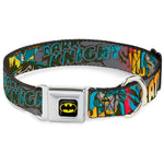 Batman Full Color Black Yellow Seatbelt Buckle Collar - Batman Dark Knight