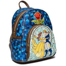 Loungefly Beauty and the Beast Stained-Glass Window Mini-Backpack - Entertainment Earth Exclusive