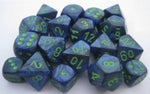 Lustrous™ Polyhedral Dark Blue/green 7-Die Set